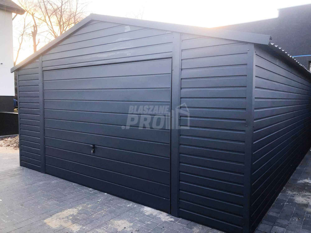 Garaż blaszany 5x7 Brama  Antracyt  Dach dwuspadowy GP103 Drawsko Pomorskie - zdjęcie 5