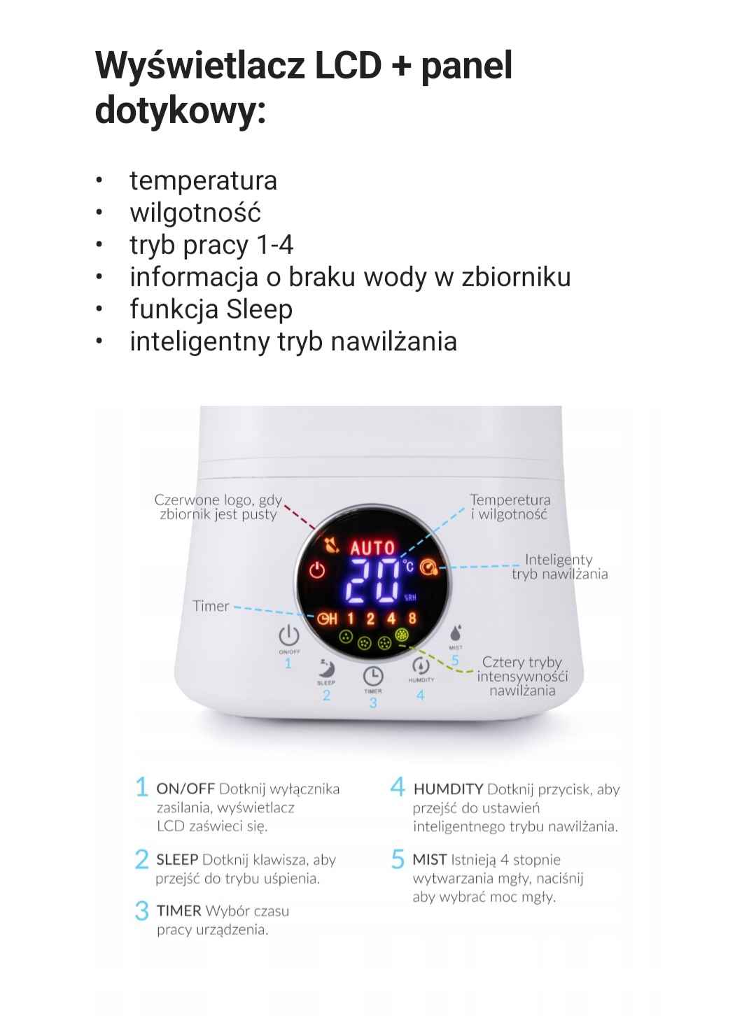 Ultradźwiękowy nawilzacz powietrza Chojnice - zdjęcie 4