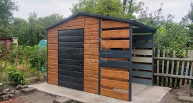 Domek Ogrodowy   2x2  wiata 1x2 2x okno  drewnopodobny  Dwuspad ID717 Zamość - zdjęcie 5