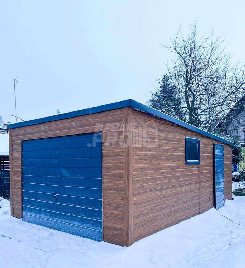 Garaż Blaszany 4x6 Brama uchylna - okno - drzwi dach Spad w tył GP255 Kłodzko - zdjęcie 2