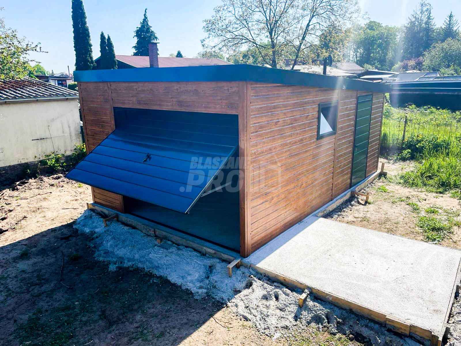 Garaż blaszany 4x6 Dach Płyta warstwowa Brama  + drzwi + okno GP170 Szczecinek - zdjęcie 10