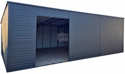 Garaż blaszany - hala magazynowa 9x6m Otwór dach GP571