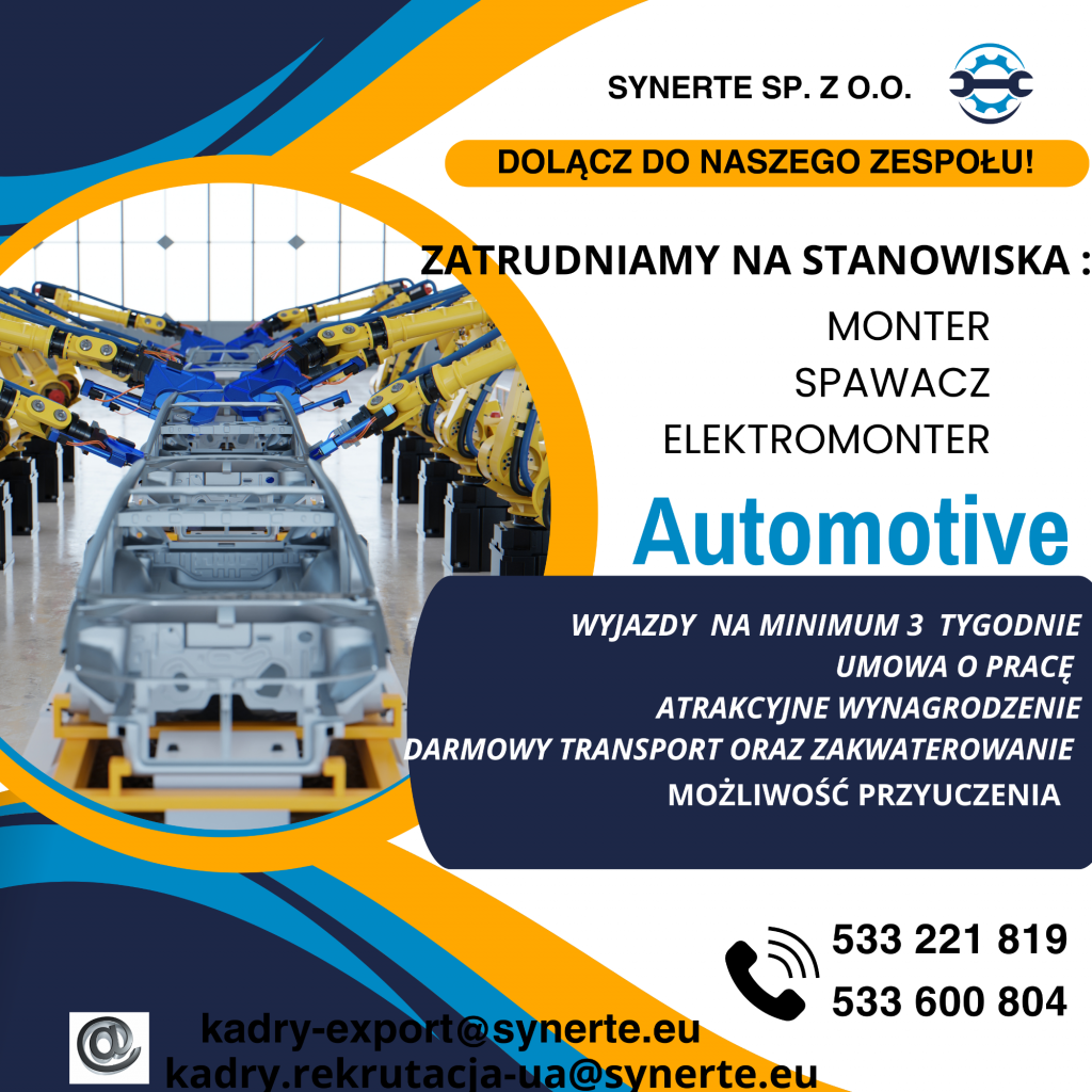 Praca wakacyjna - za granicą - branża automotive Rzeszów - zdjęcie 1