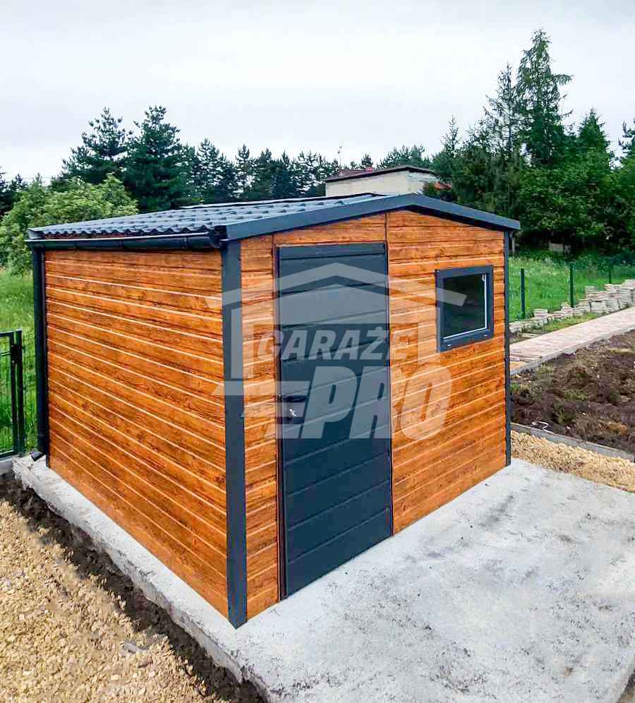 Schowek domek ogrodowy 3x4m drzwi okno blachodachówka rynny dach GP462 Dąbrowa Górnicza - zdjęcie 6
