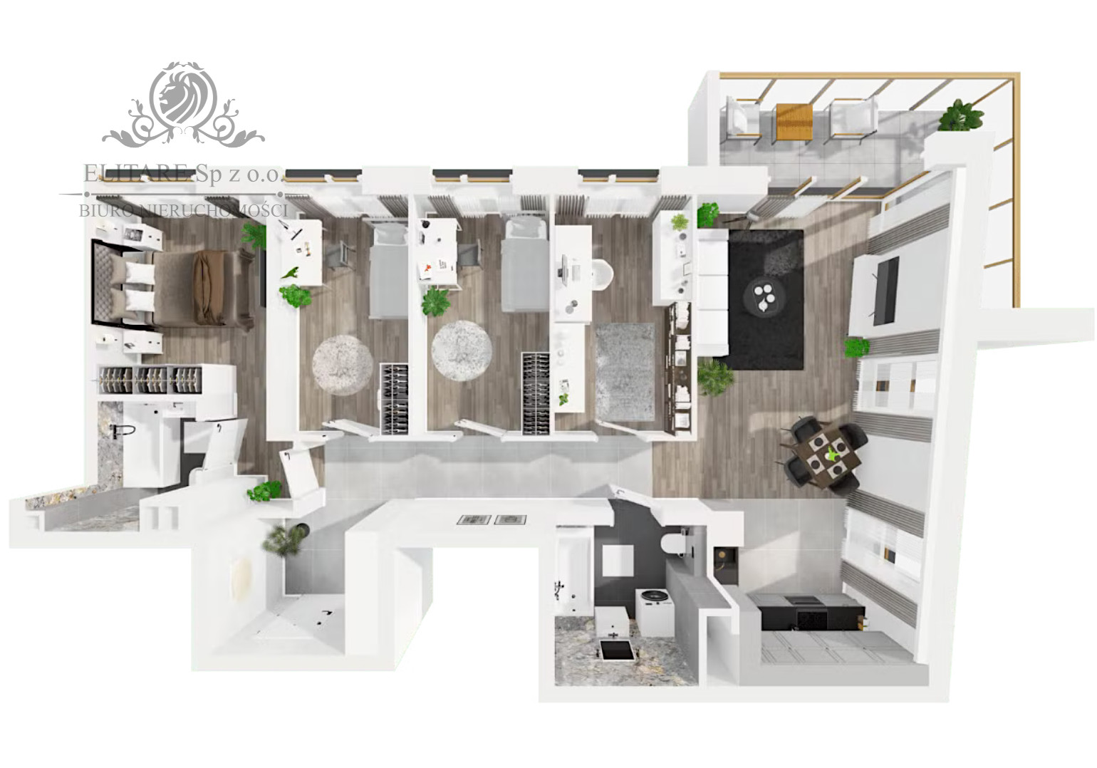 Apartament 91,91m2, 5 pokojowe z balkonem 13,01m2/ widok na rzekę Wrocław - zdjęcie 5