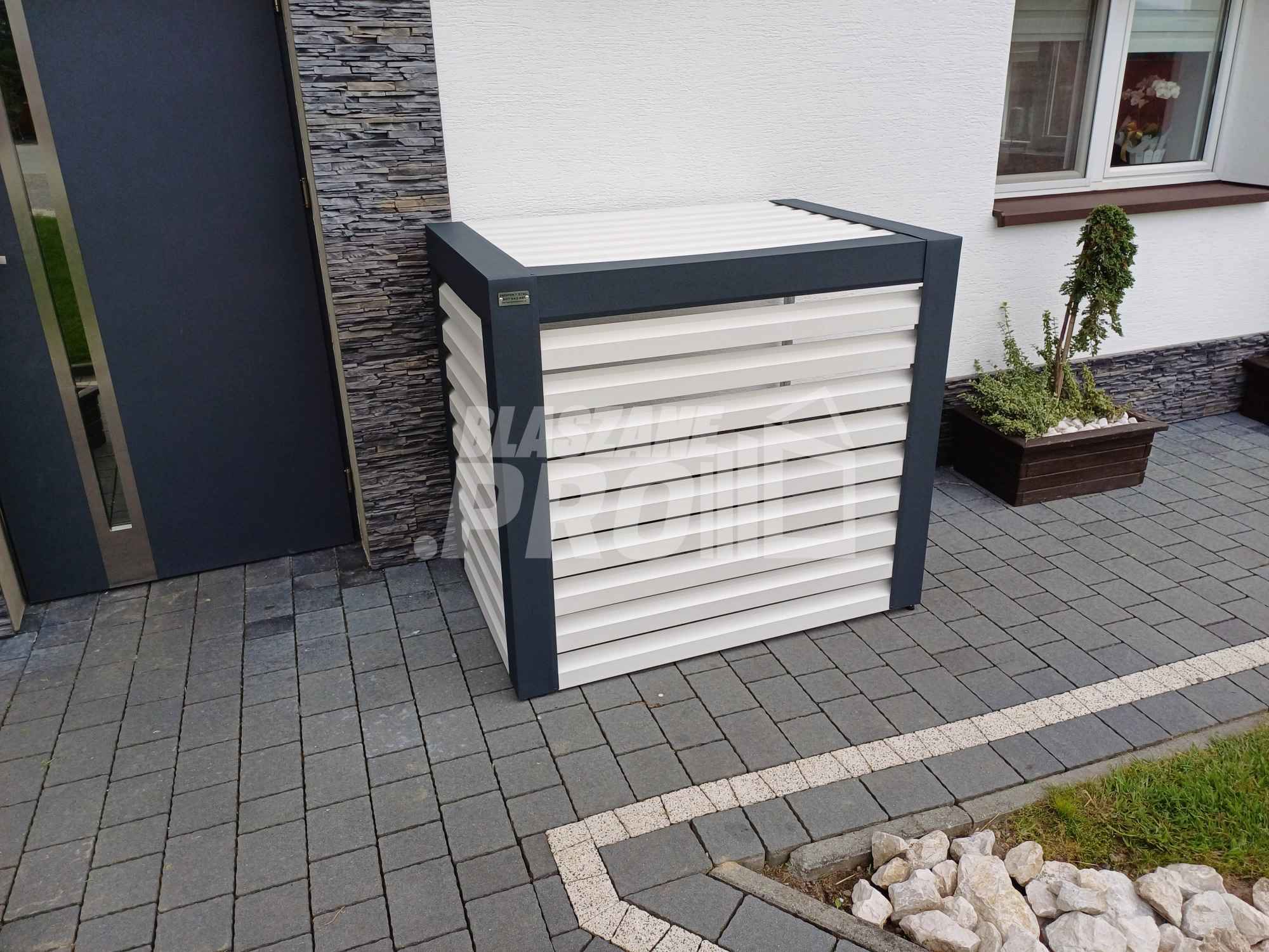 Osłona klimatyzatora, pompy ciepła 90x50x110 cm biały + antracyt GP302 Przemyśl - zdjęcie 8