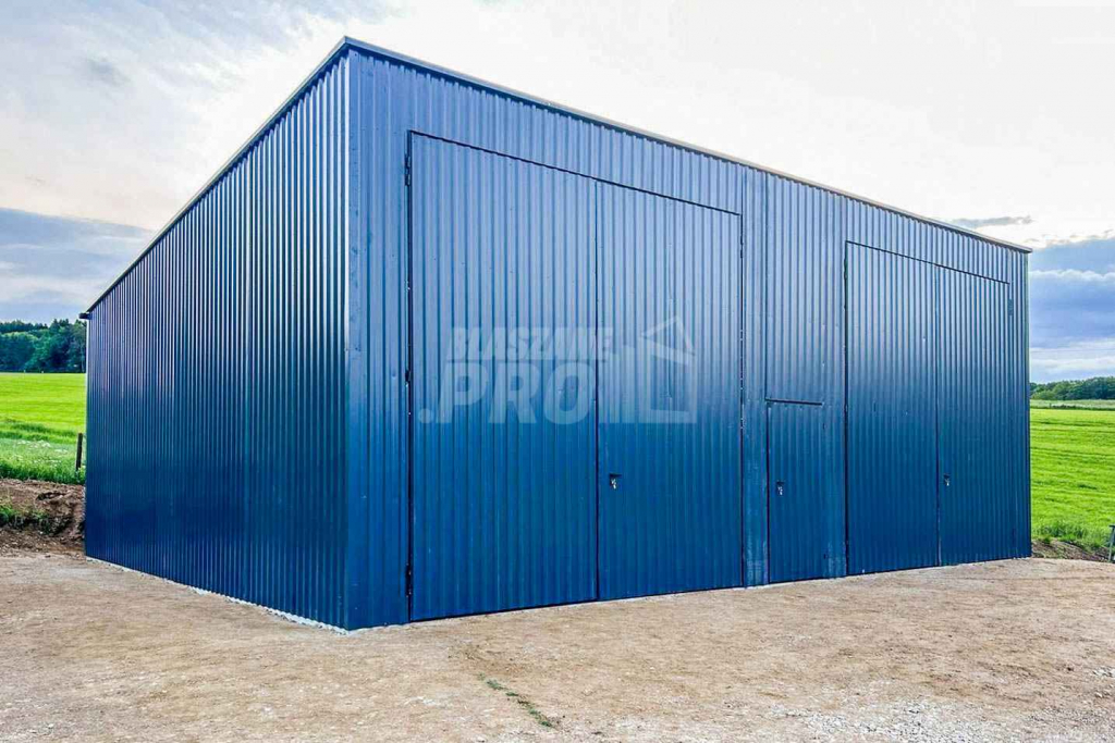 Hala - Garaż Blaszany 12x6m - 2x Bramy dwuskrzydłowe - Drzwi GP417 Rybnik - zdjęcie 7