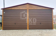 Garaż Blaszany 6x6  Brama uchylna drewnopodobny dach dwuspadowy TKD201 Grunwald - zdjęcie 4