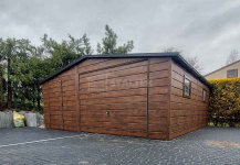 Garaż blaszany 6X6m  brama uchylna drzwi 2x okno dach rynny ST231 Toruń - zdjęcie 2