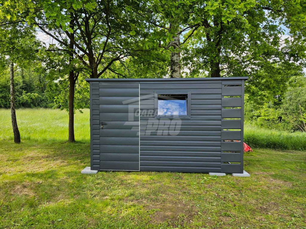 Schowek - Domek Ogrodowy 3x2 - wiata 0,5x2 - drzwi - okno  dach GP626 Widzew - zdjęcie 2