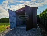 Garaż blaszany 4x8m wolnostojący  brama dwuskrzydłowa dwuspadowy GB173 Kętrzyn - zdjęcie 2