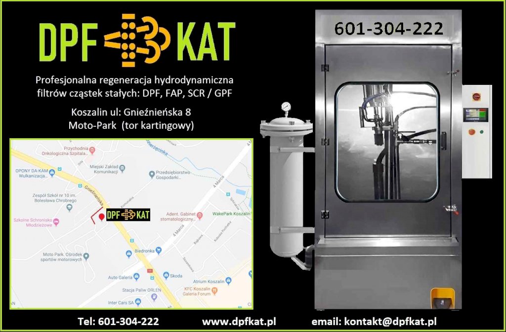 Koszalin DPF Regeneracja czyszczenie filtrów: DPF , FAP ,  GPF Koszalin - zdjęcie 1