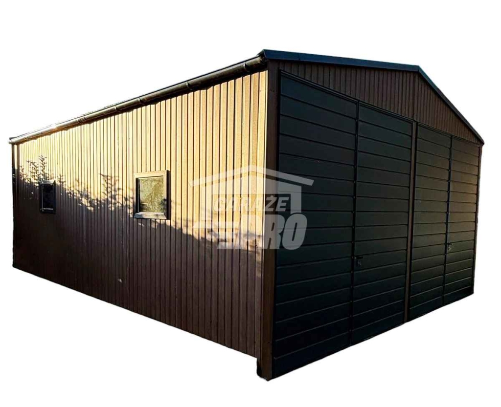 Garaż blaszany 6x8 m - 2x brama - 2x okno dach rynny GP771 Września - zdjęcie 1