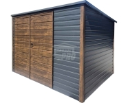 Schowek - domek ogrodowy 3x2 - brama drewnopodobny  dach GP692