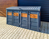 Zabudowa koszy na śmieci wiata śmietnikowa 235x65x110 cm 4x120L  ID872 Nowa Huta - zdjęcie 2