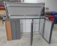 Zabudowa koszy na śmieci wiata obudowa 177x65x110 cm 3x120L TS1221 Kielce - zdjęcie 7