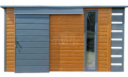 Schowek domek ogrodowy 4x2,5m wiata 0,5m drzwi okno dach TS1168