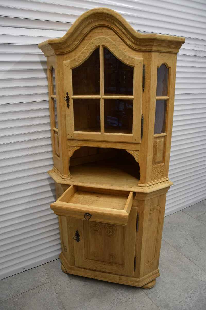 witryna narożna z drewna dębowego - jak nowa Olsztyn - zdjęcie 3