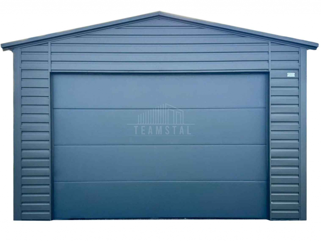 Garaż blaszany 4x6m - brama segmentowa - drzwi 2 x okno dach TS1192 Chełm - zdjęcie 1