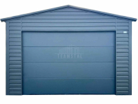 Garaż blaszany 4x6m - brama segmentowa - drzwi 2 x okno dach TS1192