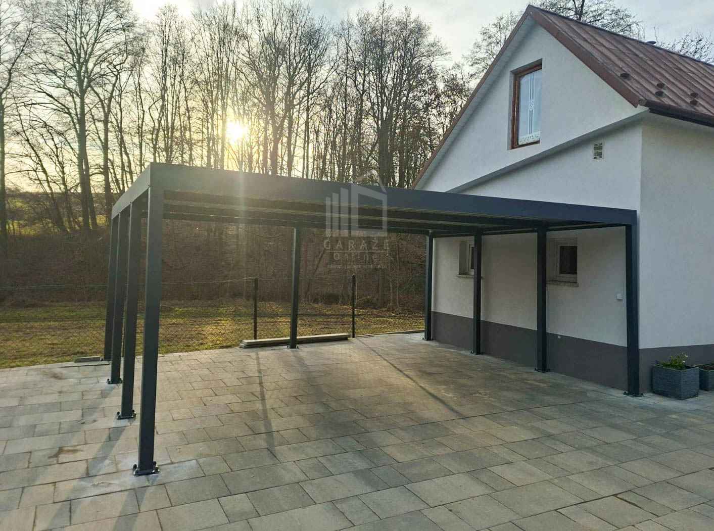 Carport PREMIUM - Wiata samochodowa 7x5m - antracyt ID1159 Malbork - zdjęcie 4