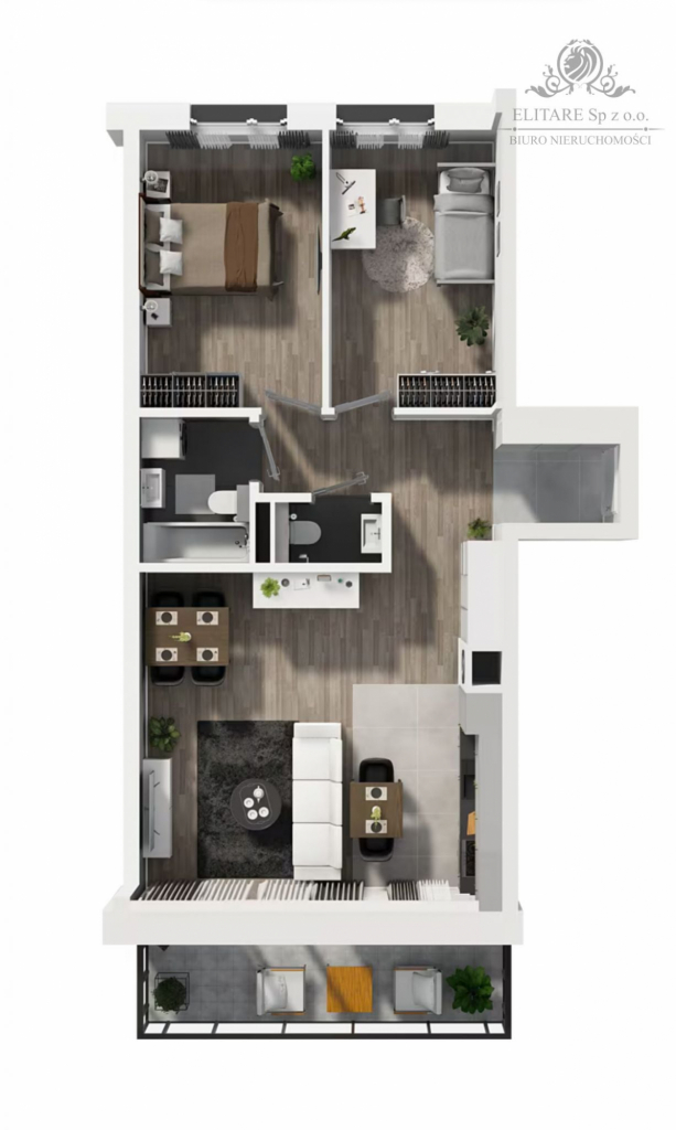 Mieszkanie 64,48m2, 3 pokoje, balkon, ogrzewanie miejskie/ Reymonta Wrocław - zdjęcie 3
