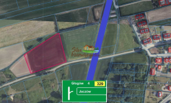 90ar działka przemysłowa Jaczów.