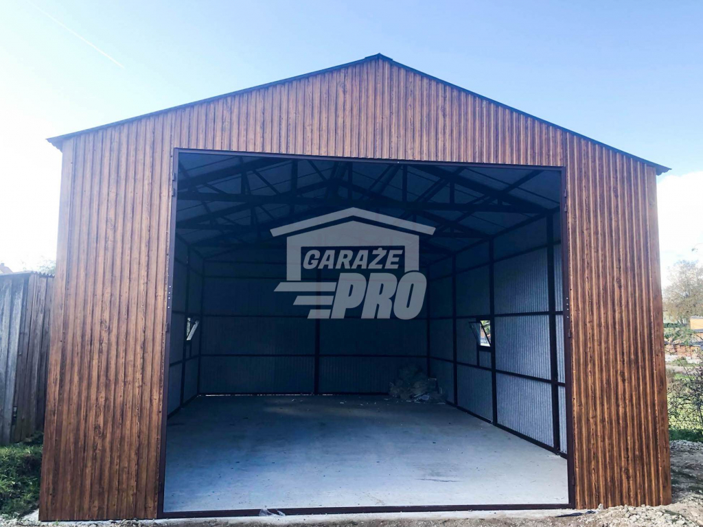 Garaż blaszany 5x9 Brama  drewnopodobny  Dach dwuspadowy GP127 Włocławek - zdjęcie 8