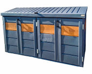 Zabudowa koszy na śmieci wiata obudowa 235x65x110 cm 4x120L GP515