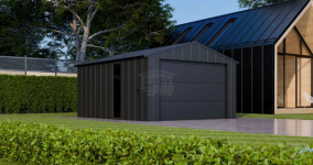 Garaż blaszany 4x6 brama okno drzwi dach blacha na rąbek  GP637 Gliwice - zdjęcie 5