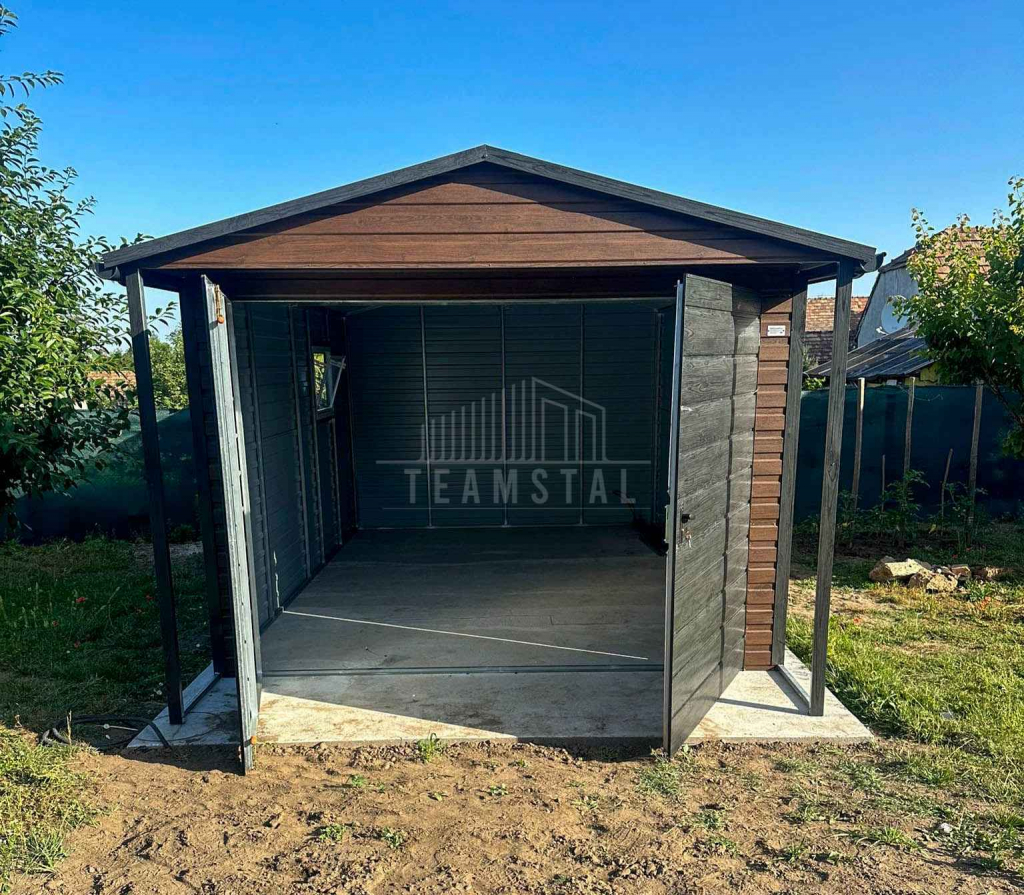 Schowek domek ogrodowy Garaż 3,5x4m wiata 0,5m brama okno rynny TS1137 Toruń - zdjęcie 5