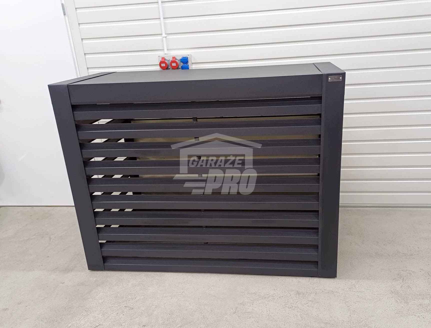 Osłona Pompy Ciepła 120x70x140cm Antracyt Zabudowa GP538 Rzeszów - zdjęcie 2