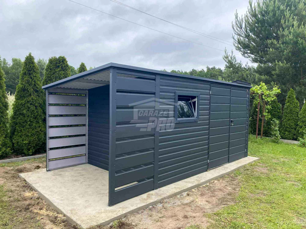 Schowek - Domek Ogrodowy 4x2,5 - wiata 1x2,5 brama okno dach  GP567 Słupsk - zdjęcie 3