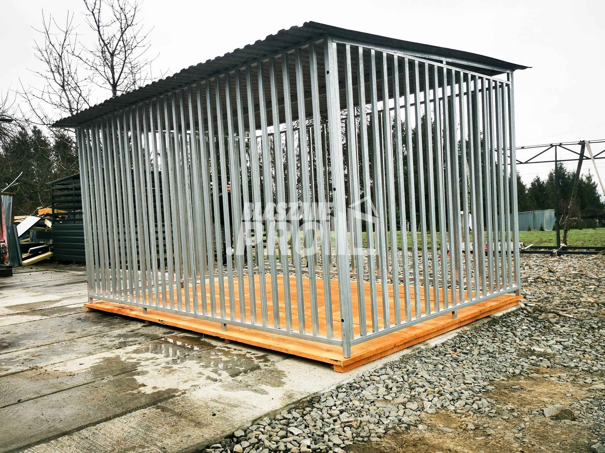 Kojec dla Psa 3x2m z profili zamkniętych + Podłoga drewniana GP267 Łańcut - zdjęcie 9