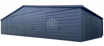 Garaż blaszany 12x6m - 3x brama - 2x drzwi - 2x okno - rynny SO146