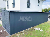 Garaż blaszany 3x9 2x Brama uchylna + antracyt  spad w bok GP191 Grunwald - zdjęcie 8