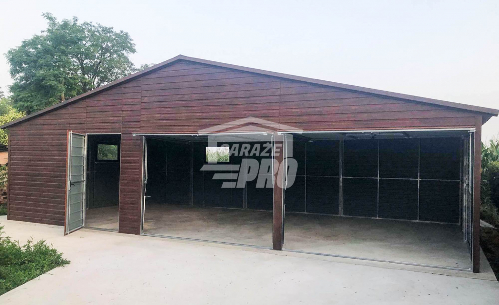 Garaż blaszany 10x5  drewnopodobny Dach dwuspadowy GP144 Mazowsze - zdjęcie 5