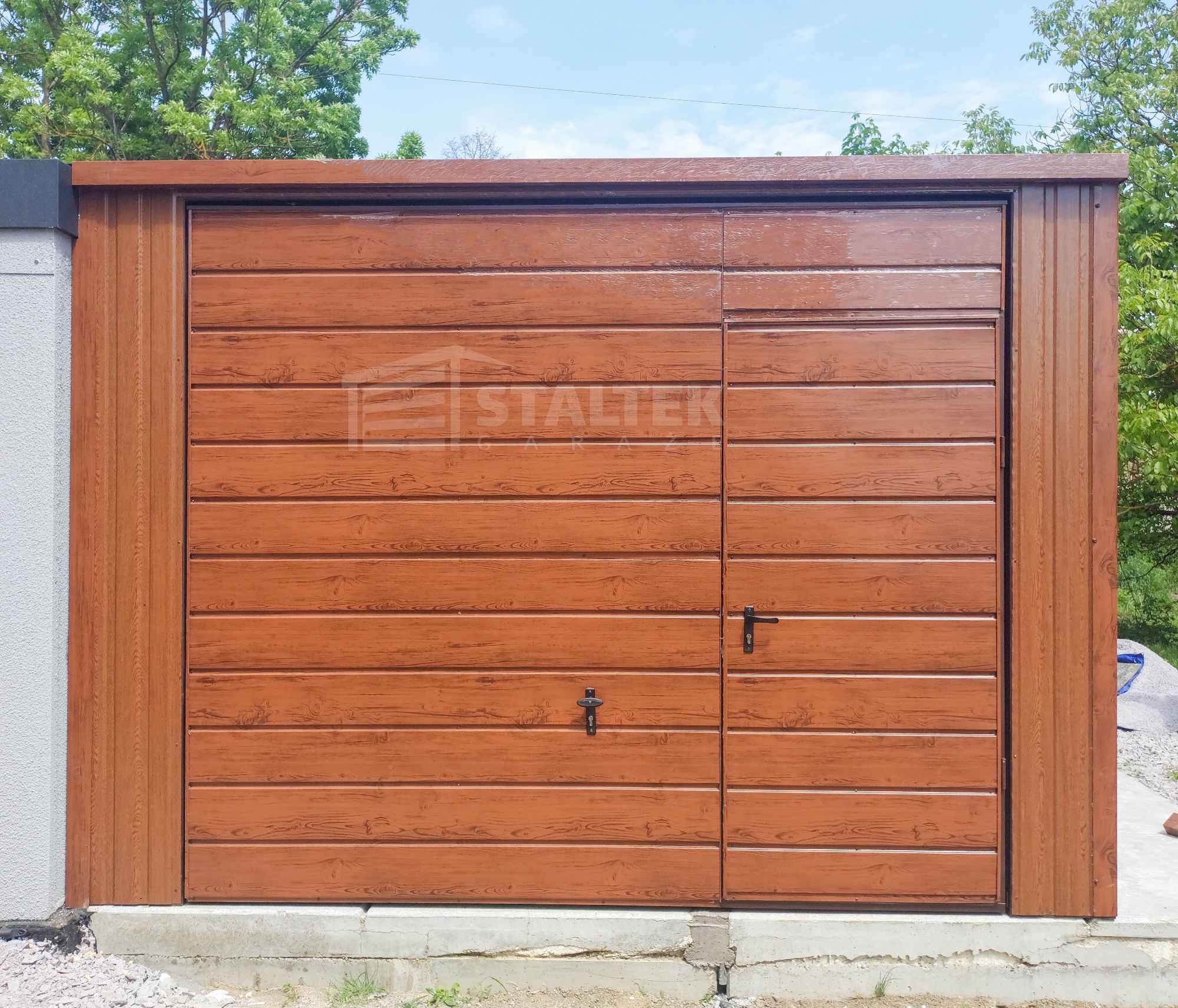 Garaż blaszany 3x5m - 2x Brama - drzwi  dach ST120 Leszno - zdjęcie 3