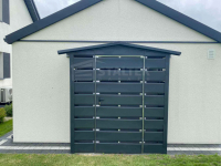 Wiata śmietnikowa 1,5x0,5m antracyt - dach dwuspadowy ST167 Zamość - zdjęcie 2