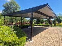Wiata samochodowa CarPort 8x5 m + wypust dachu 1m  rynny GP721 Legnica - zdjęcie 11