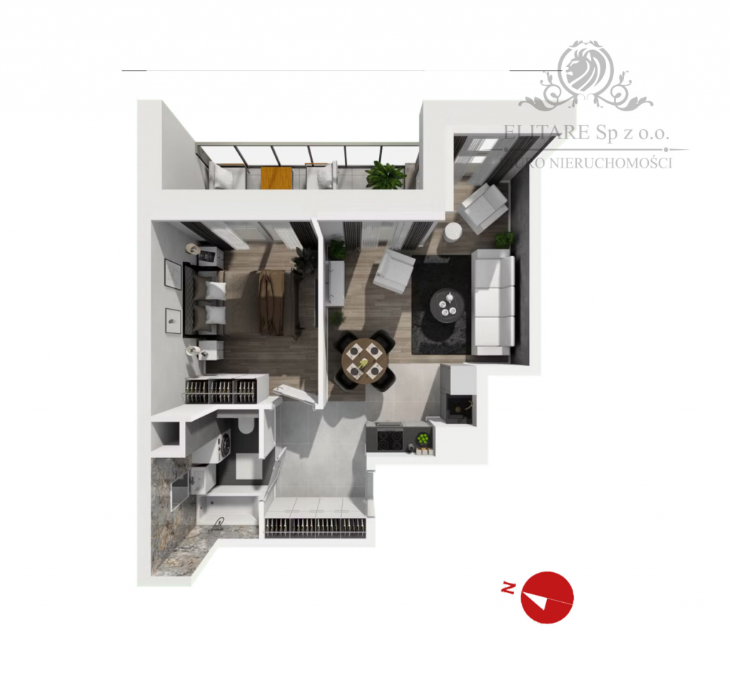 Mieszkanie 40,35m2 2 pokojowe z loggią 6,61m2 na wynajem, dla siebie Wrocław - zdjęcie 5