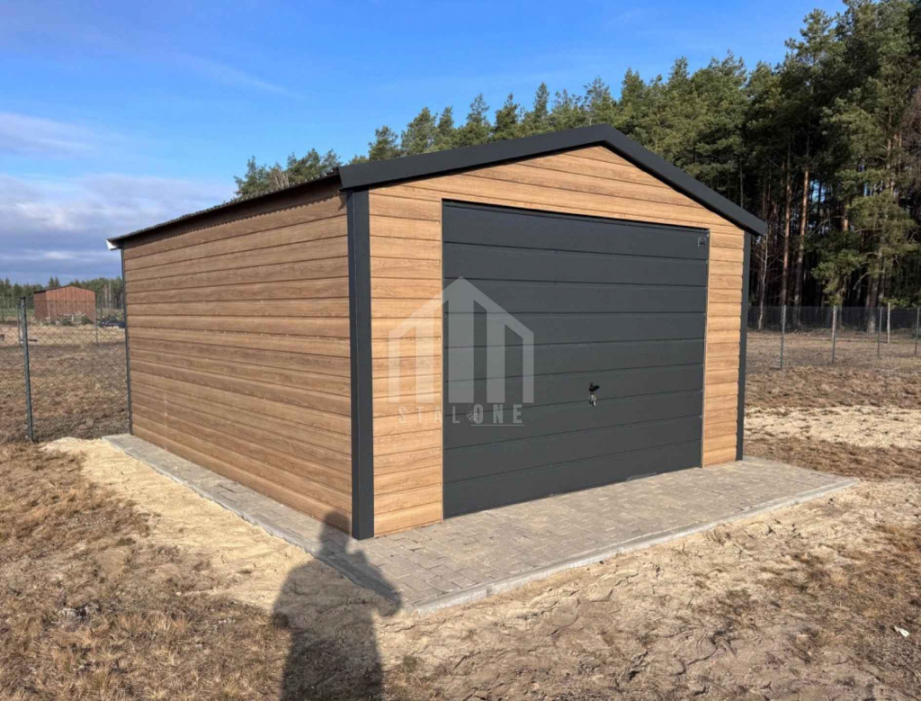 Garaż blaszany 4x4m - brama uchylna - drzwi - okno SO116 Czersk - zdjęcie 3