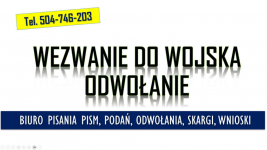 Napisanie odwołania od ćwiczeń wojskowych. T 504-746-203,  wzór pisma. Psie Pole - zdjęcie 2