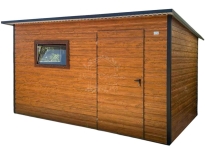 Schowek – domek ogrodowy 4x2m jasny orzech – drewnopodobny ID1275