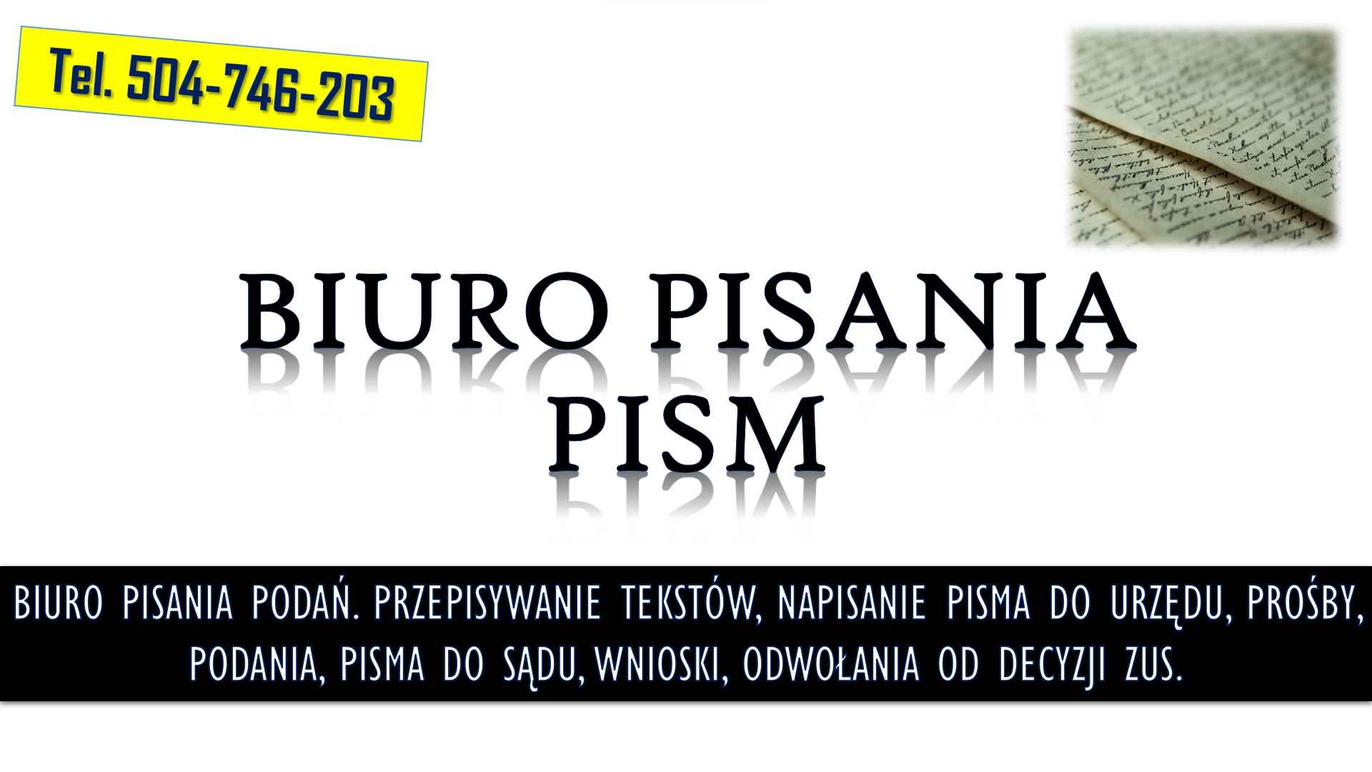 Przepisywanie tekstów z nagrań, pisma dokumentów. Biuro pisania podań Psie Pole - zdjęcie 3