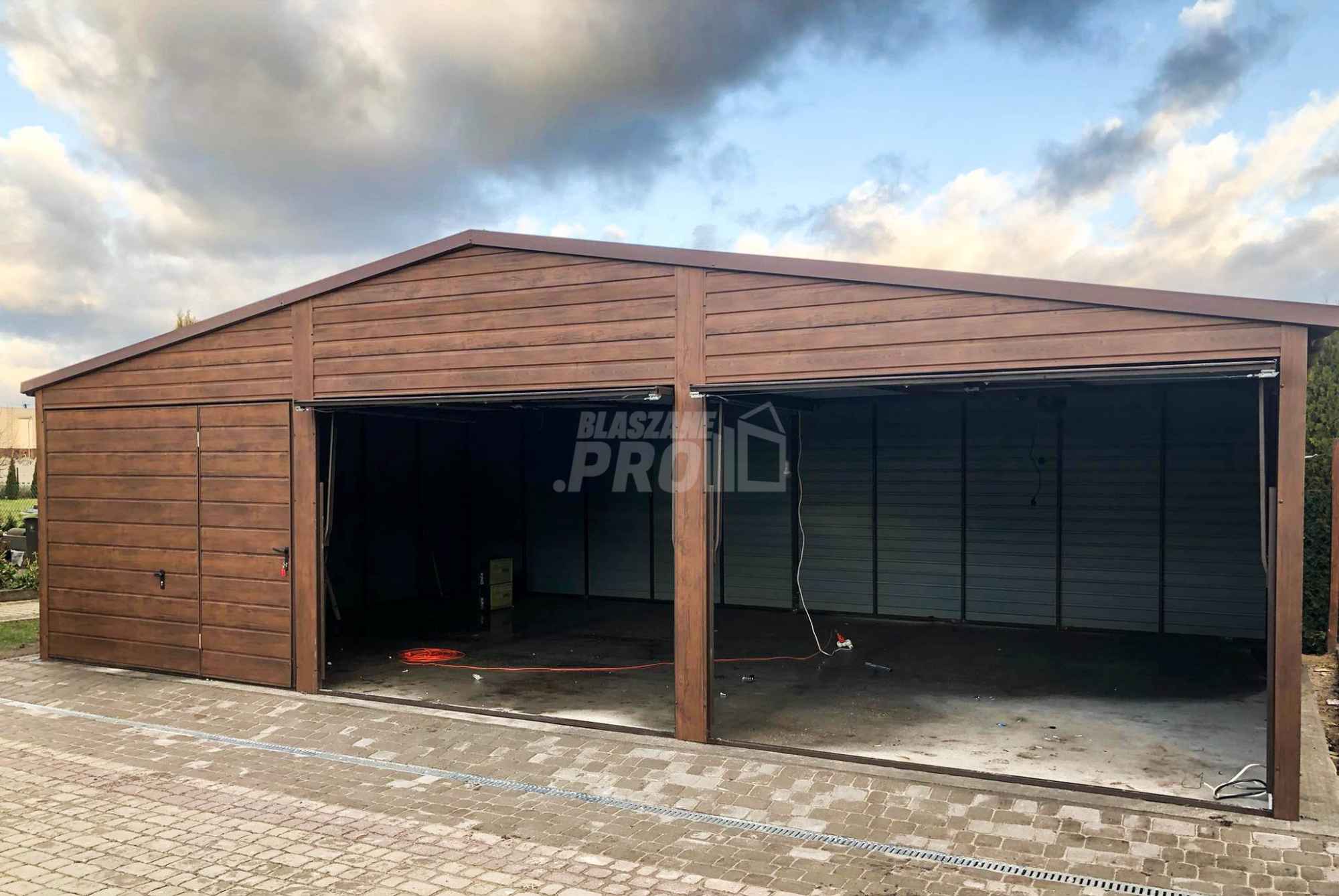 Garaż blaszany 9x6 3x Brama drzwi drewnopodony  Dach dwuspadowy GP143 Morąg - zdjęcie 11