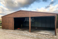 Garaż blaszany 9x6 3x Brama drzwi drewnopodony  Dach dwuspadowy GP143 Morąg - zdjęcie 11