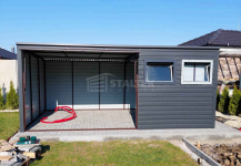 Garaż Blaszany 5,2X3 - Brama Uchylna - Drzwi - 2x okno  ST217 Kwidzyn - zdjęcie 6