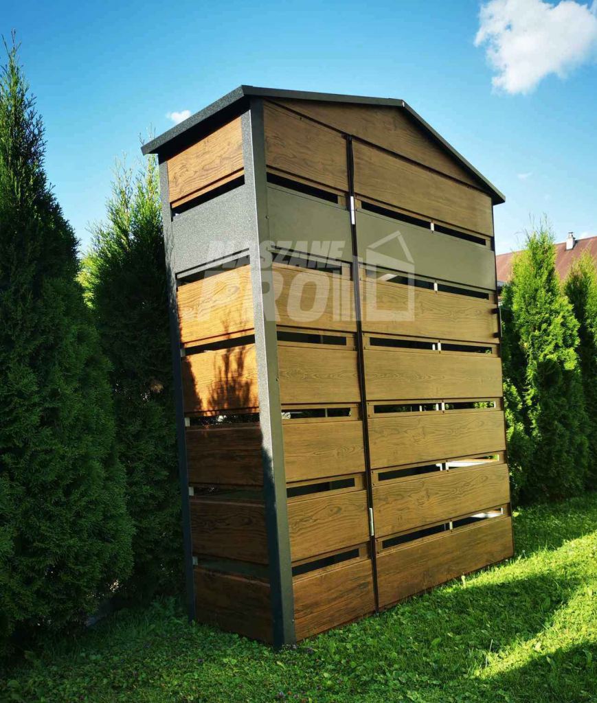 Wiata śmietnikowa dwuspad 1,3x0,5m Schowek ogrodowy GP286 Zgorzelec - zdjęcie 5