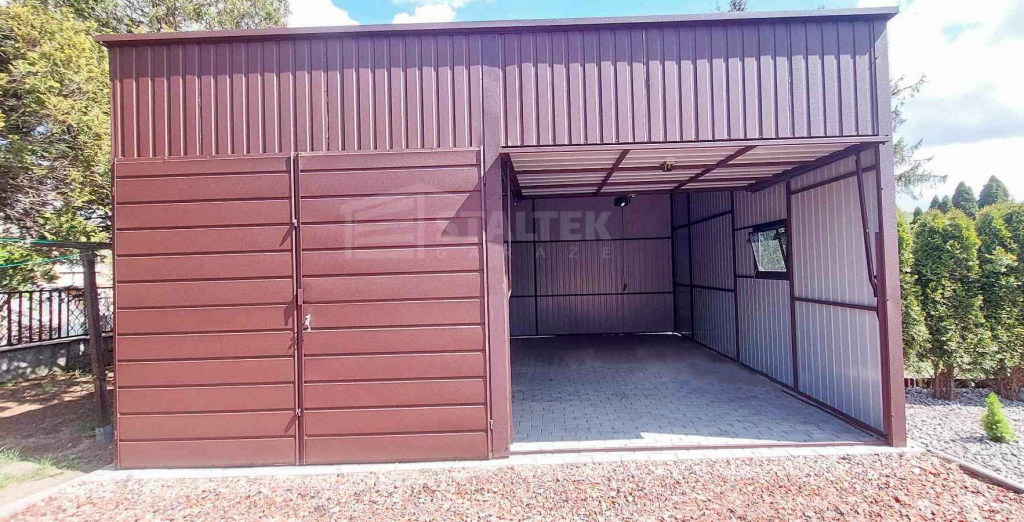 Hala Garaż blaszany 6x6 - 2x Brama - okno dach ST108 Białystok - zdjęcie 4